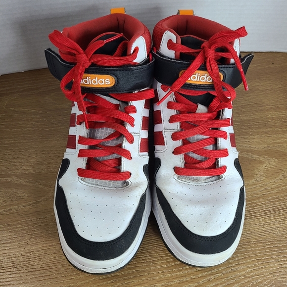 Adidas Men's Top Ten  High Top Sneakers, Size: 8 Color: White with Black Cover - Picture 13 of 15